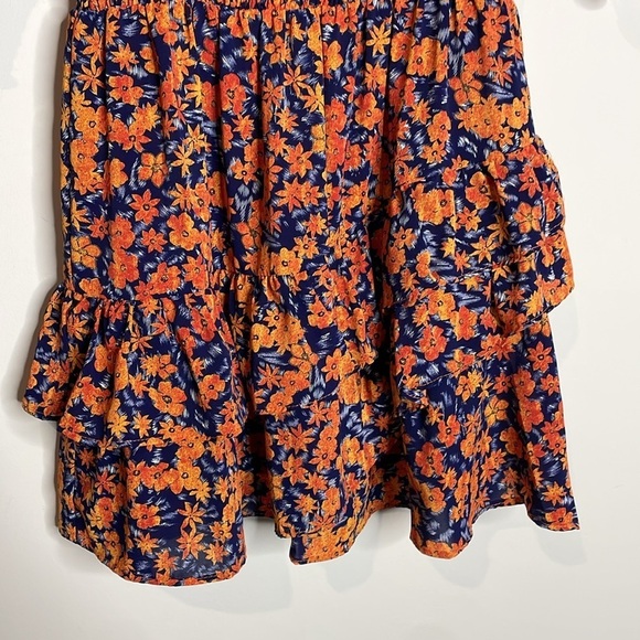 The Shirt by Rochelle Behrens | The Brigitte Dress Orange Floral Size XS - Picture 4 of 7